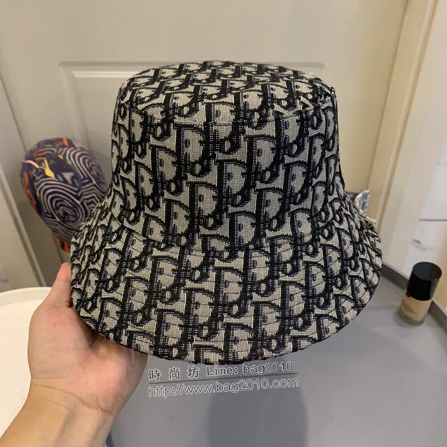 Dior男女同款帽子 迪奧老花小號漁夫帽遮陽帽  mm1682